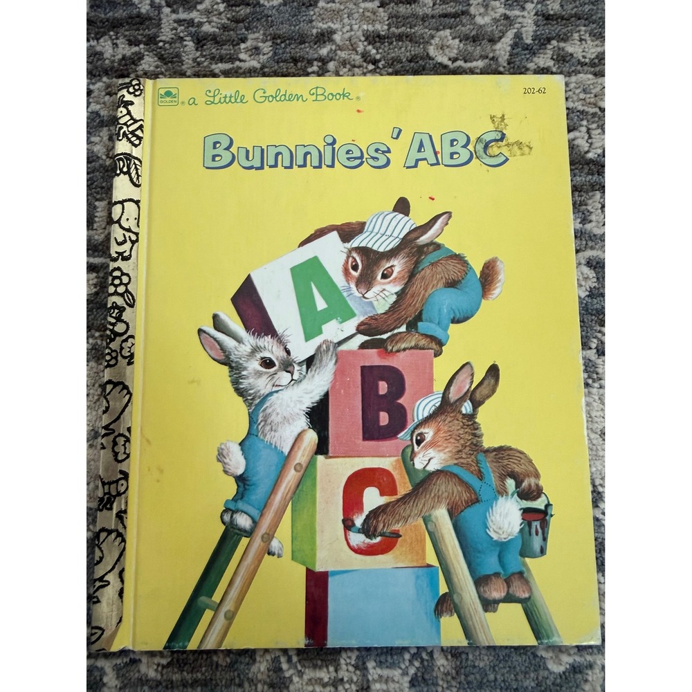 Bunnies ABC Little Golden Book Garth Williams Illustrated Vintage 1991 Hardcover